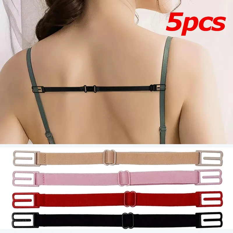 5Pcs Anti Slip Bra Strap Women Adjustable Underwear Shoulder Belt Back