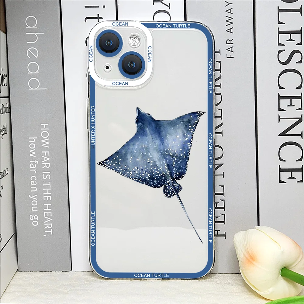 Cool Ocean Turtle Phone Case – Sea Blue Turtle Design Soft Clear Cover