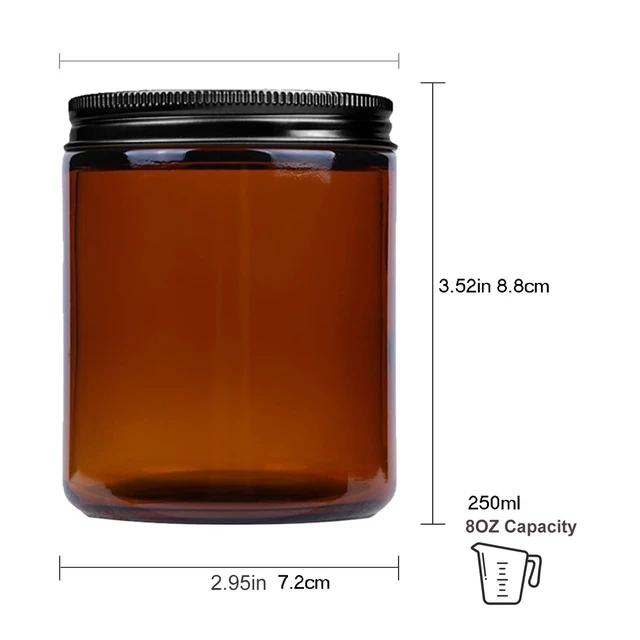 Wholesale 100ml Amber Candle Jars Empty Glass Jars for Candles - AliExpress