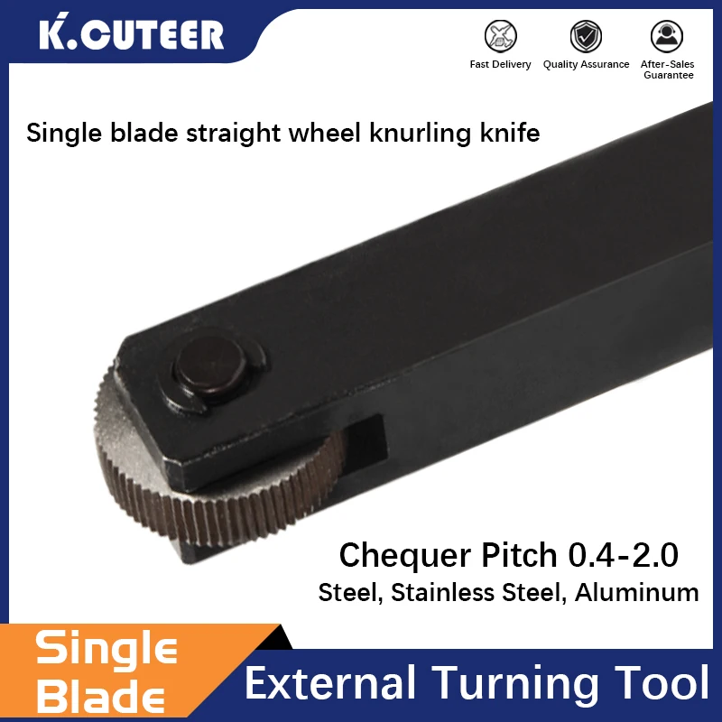 20mmx18mm Steel Lathe Tool Holder Hob Straight Grain Knurling Knife + 6PCS 0.6mm 1.0mm 1.5mm Inner Hole Embossing Wheel 1PC knurling tool set