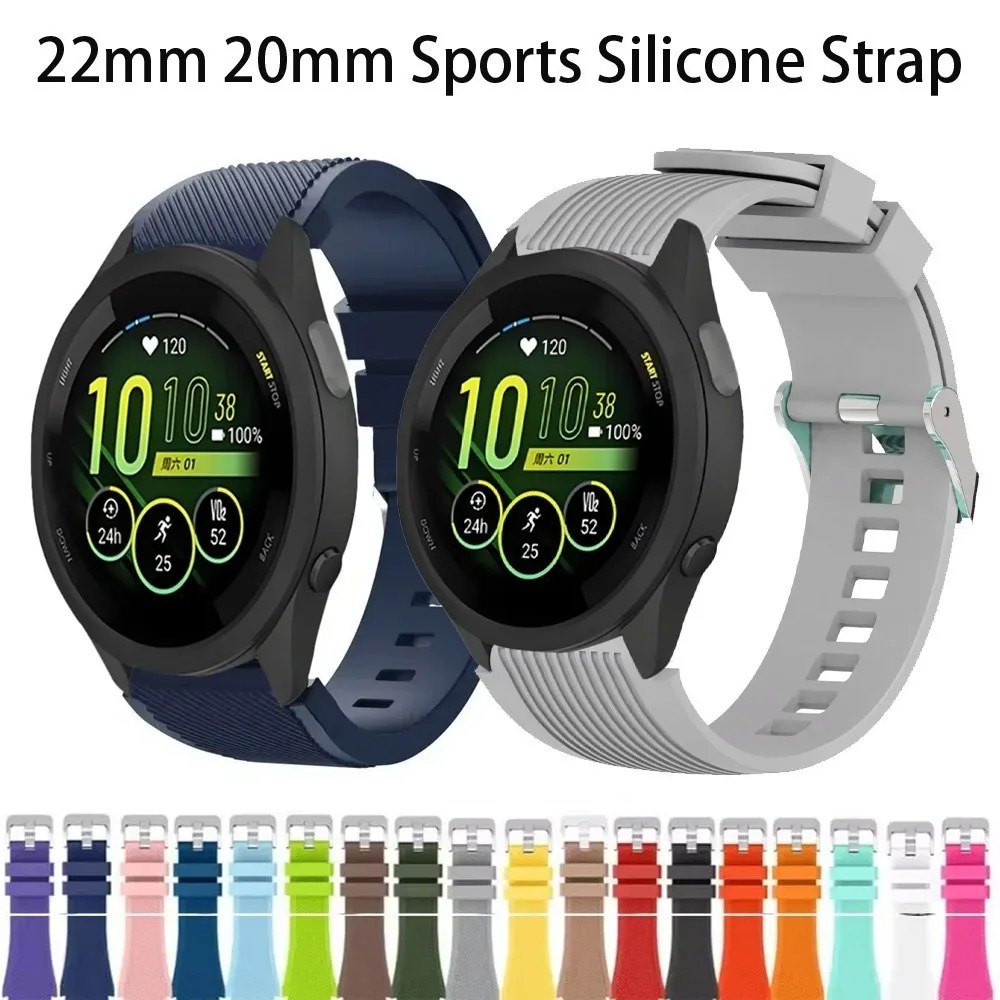Breathable Silicone Strap for Garmin Smartwatches, 20mm/22mm