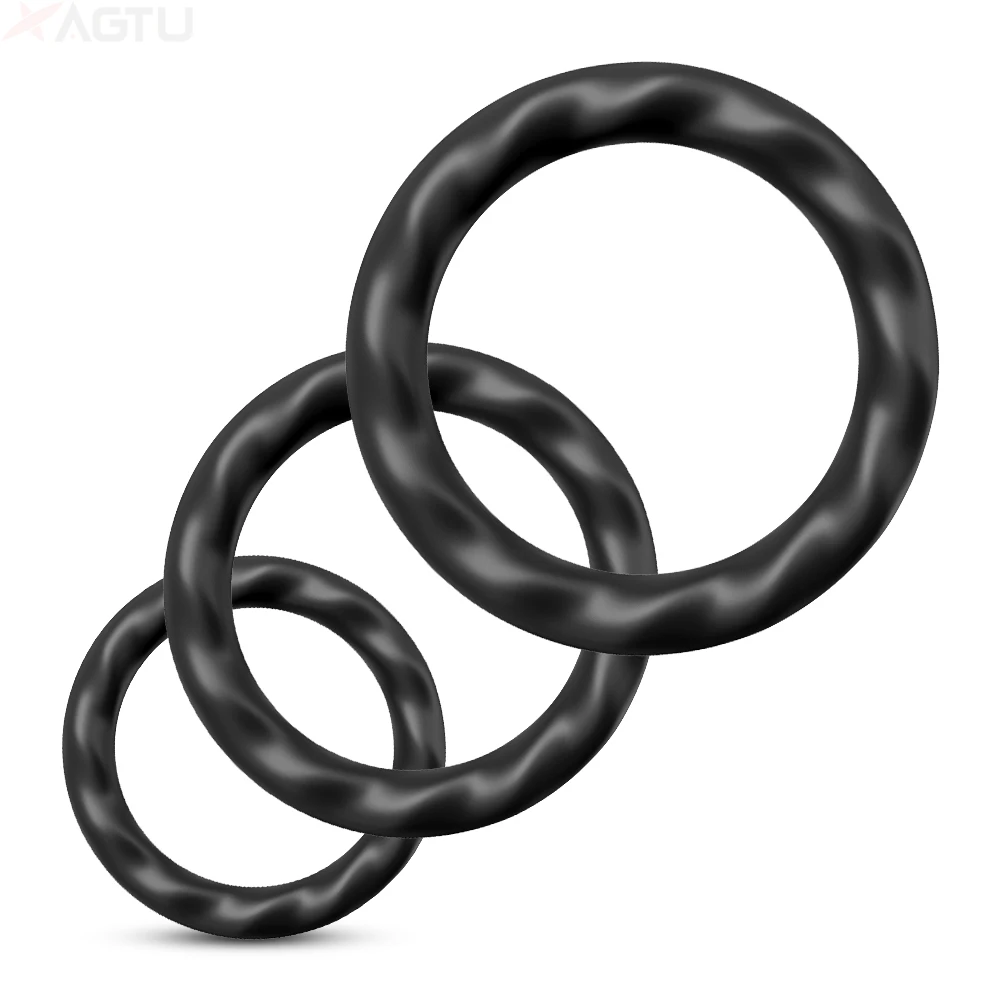 3/4 pcs Penis Rings Cock Rings Sleeve Delay Ejaculation Silicone Time ...