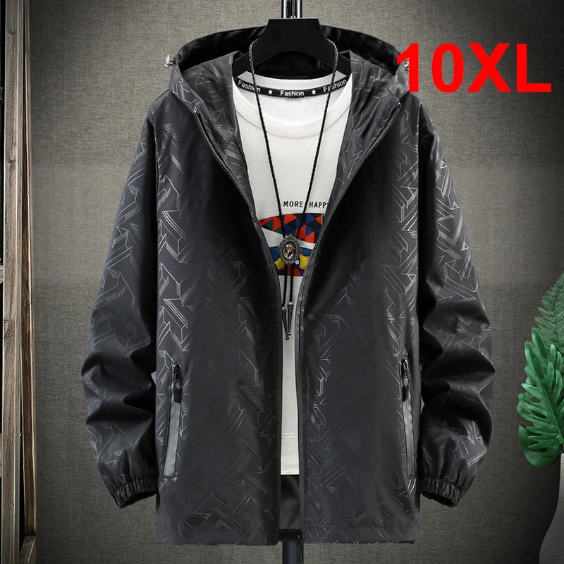 

Plus Size 10XL Jacket Men 2022 Fashion Jackets Coats Male Casual Hooded Windbreaker Big Size 9XL 10XL Jacket High Quality