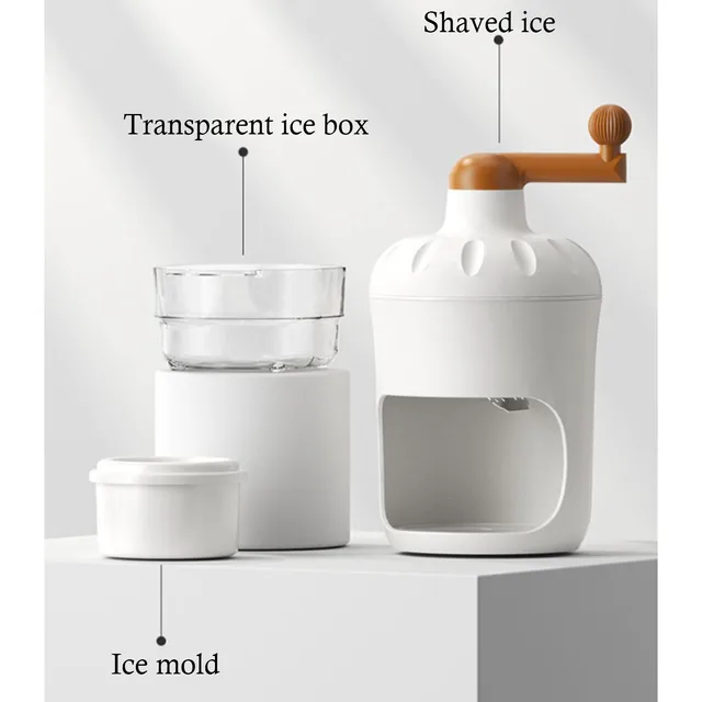 Manual Ice Shaver Portable Snow Ice Machine Small Manual Crank Smoothie Maker Snow Ice Crusher For Outdoor Picnics 5