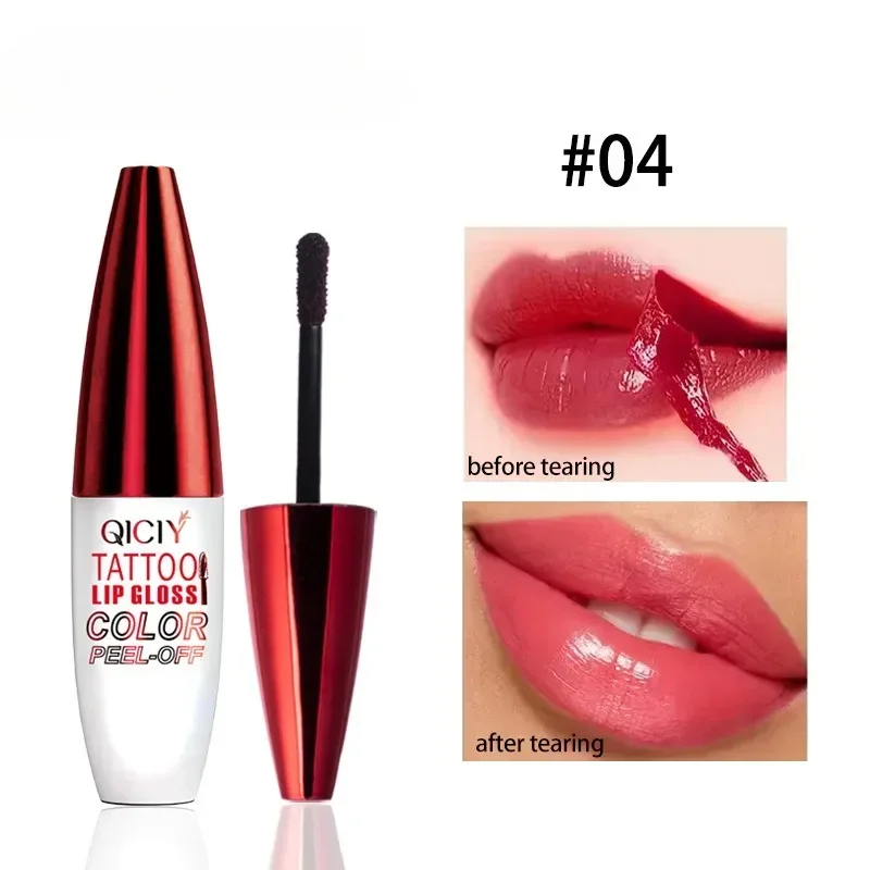 Peel Off Lips Gloss Matte Outline Contour Tattoo Lip Stain Waterproof Transfer Resistant Tear Off Natural Lip Tint Girls