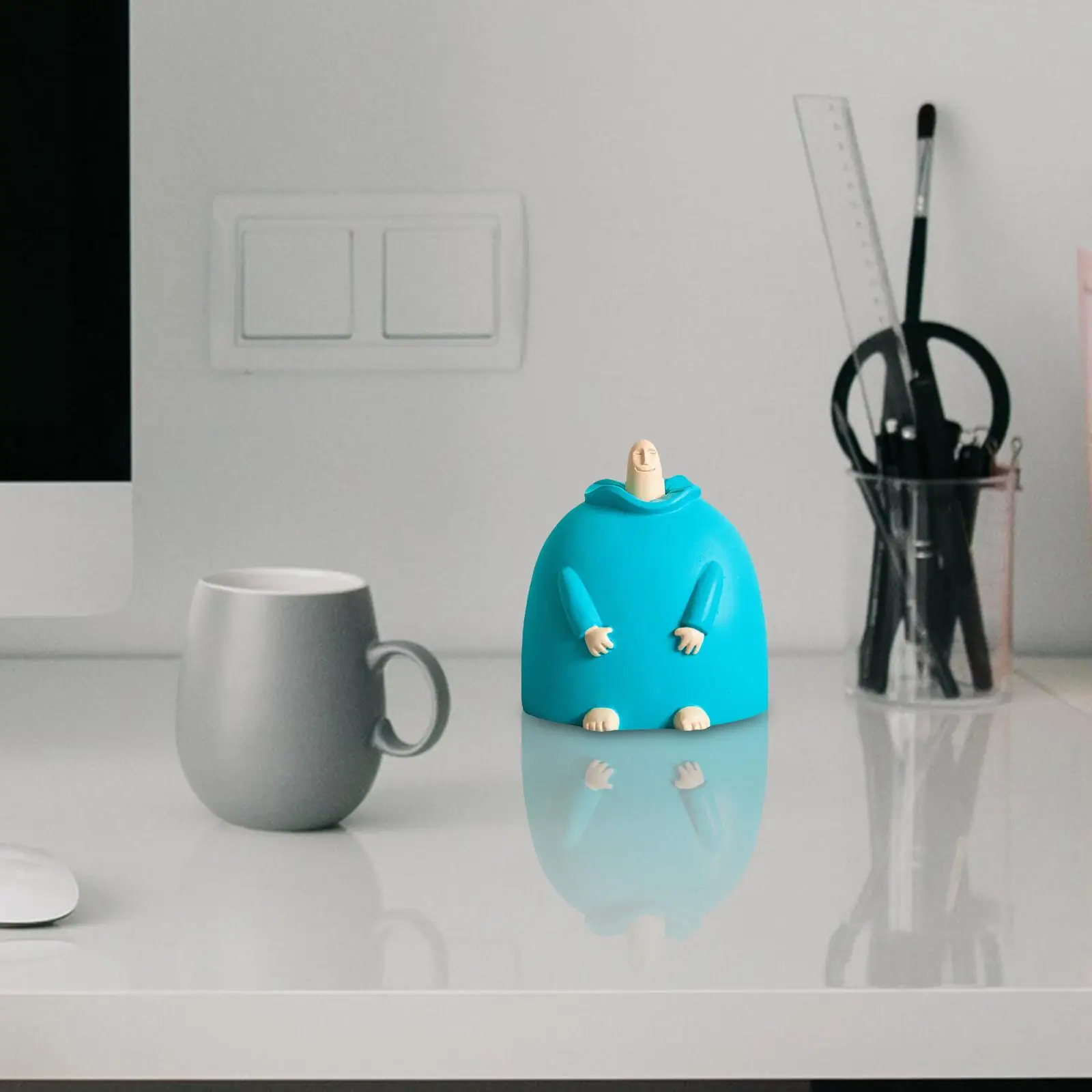 Sorridente Finger Table Decoration Dito Medio Up Table Decor Giocattoli Figure Per Home Office Ingresso Libreria Da Tavolo