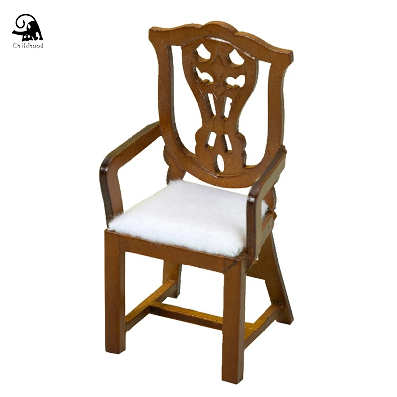 

1:12 Simulation Small Chair Furniture Model Toys for Doll House Decoration Dollhouse Miniature Accessories