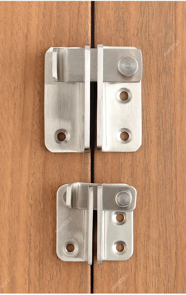 Description Picture 4 of item1pc Stainless Steel180° Door Hasp Latch Black Door Bolt Buckle Safety Home Guard Bolts for Pet Door Bathroom Garage Window