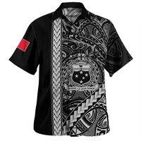 New Summer 3D American Samoa National Flag Printing Shirts For Men Samoa Coat Of Arm Graphic Short Sleeves Harajuku Clothing Top 1