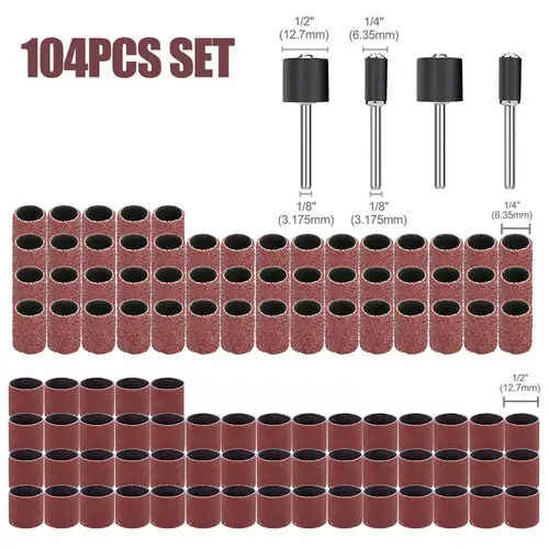 CMCP Sanding Drum Set Grit #80 #100 #120 Dremel With Sanding Mandrels Sanding Bands For Dremel Rotary Tools Abrasive Tools - Image 20