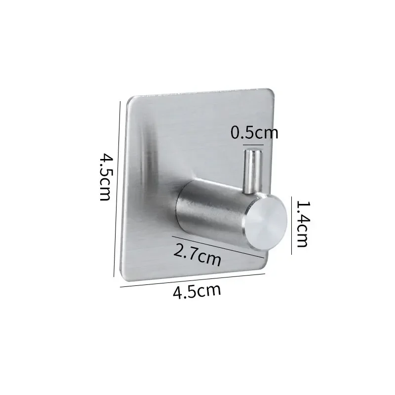 304 Stainless Steel Hooks Kitchen Creative Super Bathroom Hook No Punching Stick Hook Towel Bathroom Towel Holder