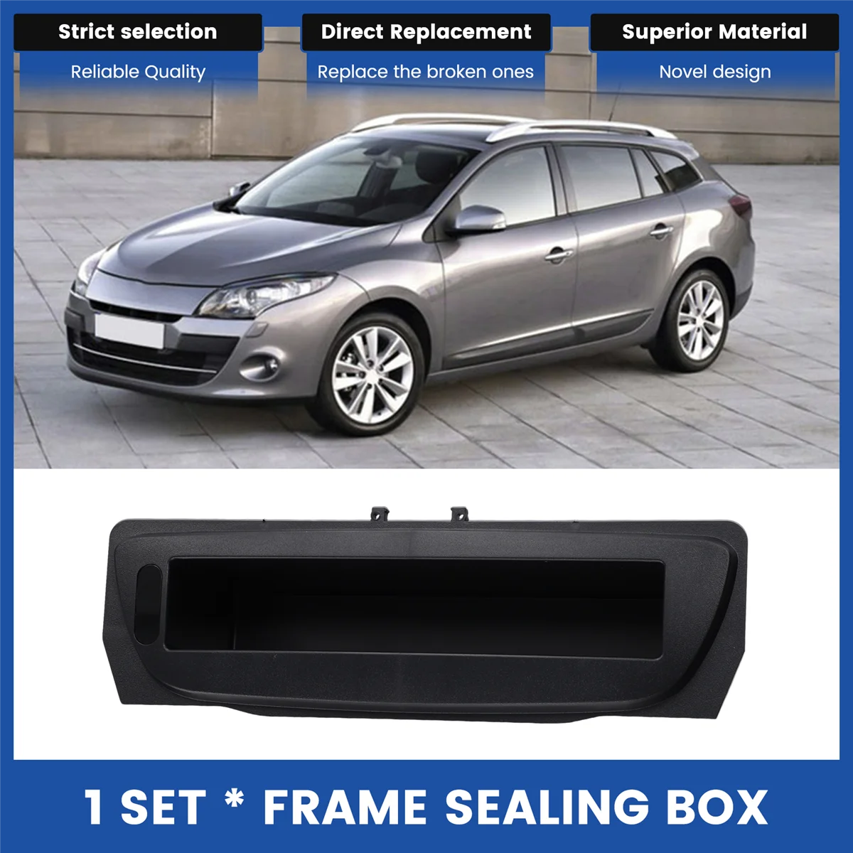 Car Frame Fascia Storage Box Lower Screen Frame Panel Radio Panel for Renault Megane 3 Fluence 2009-2013