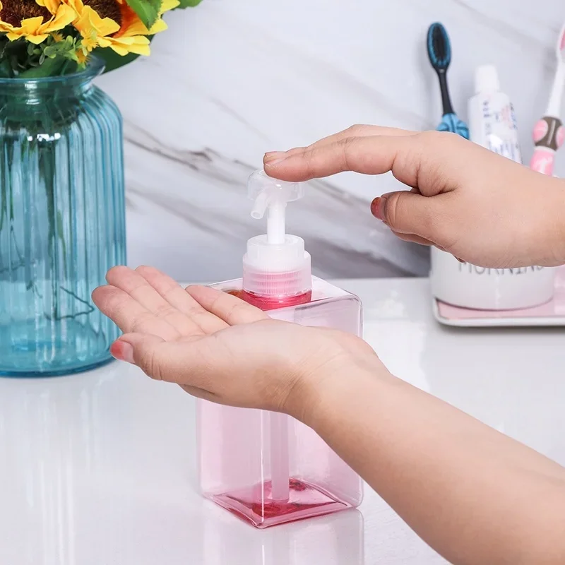 250ml / 450ml Foam Hand Washing Press Bottle Travel Plastic Transparent Empty Liquid Shower Gel Foam Pump Head Spray Bottle spray bottle,refillable bottle,soap dispenser bottle,foam pump bottle,plastic lotion bottle