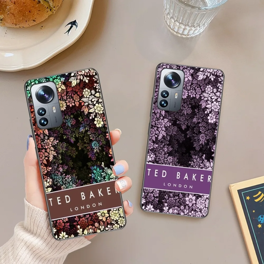 

Phone Case For Xiaomi 13 12 11 Redmi Note12 Poco F5 F4 Series Art Beautiful Flower Soft Black Phone Cover