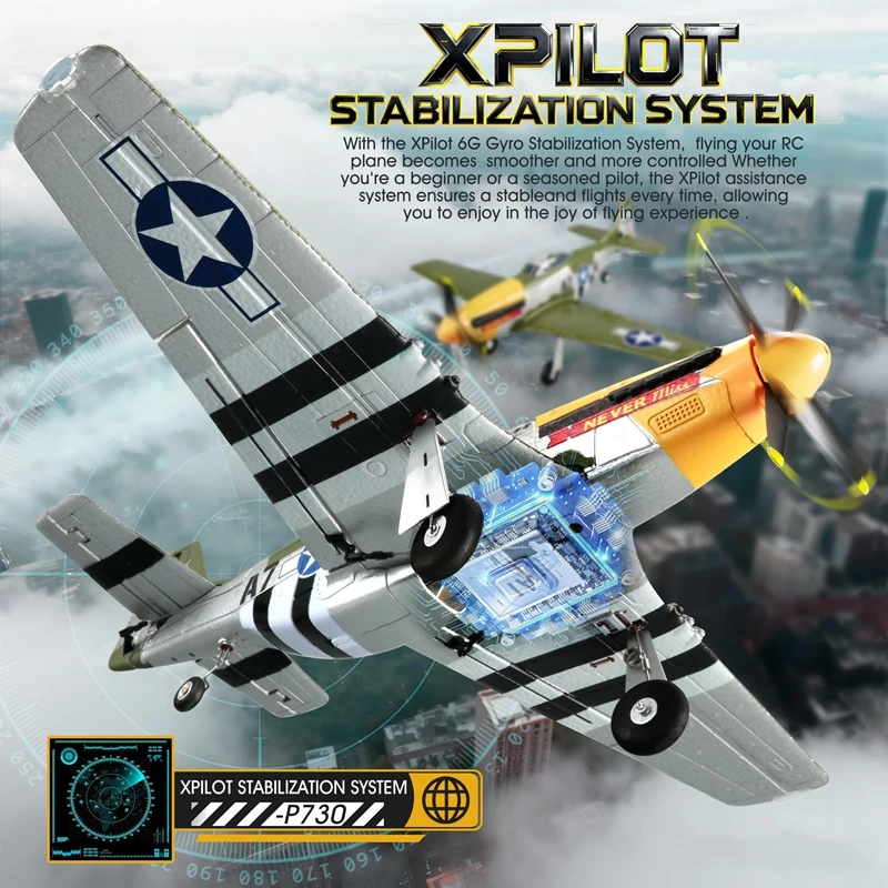 Planeur RC RTF Brushless avec LED - 2 Batteries, 2.4GHz