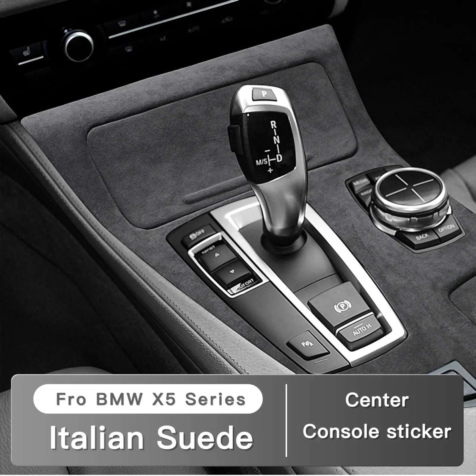 

Italy Super Suede For BMW 5 Series F10 F18 2009-2016 Turn Fur Car Center Gear Shift Frame Cover Trim Interior Auto Accessories