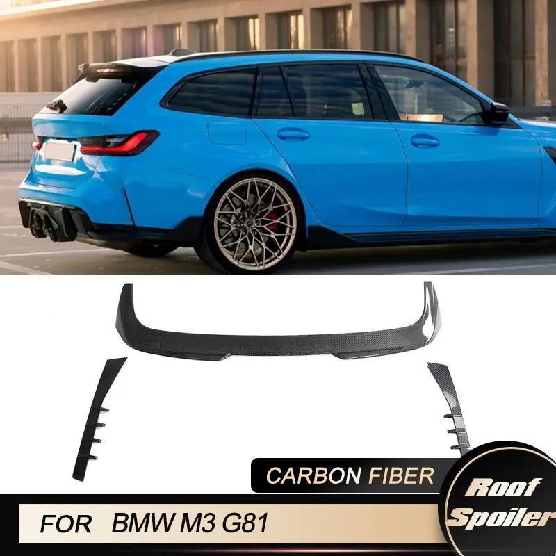 

Car Rear Roof Spoiler Wings For BMW M3 G81 2021-2023 3PCS/Set Racing Roof Spoiler Wing Carbon Fiber