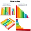Children Montessori Math Toys Parish Color Cognitive Board Fractional Stick Arithmetic Learning Educational Toys for Children 3