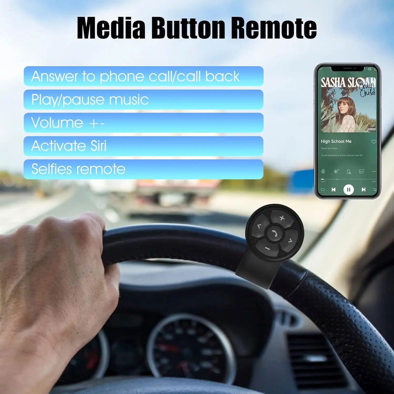 Wireless Bluetooth 5.3 Remote Controller IPX6 Waterproof Wireless Controller for