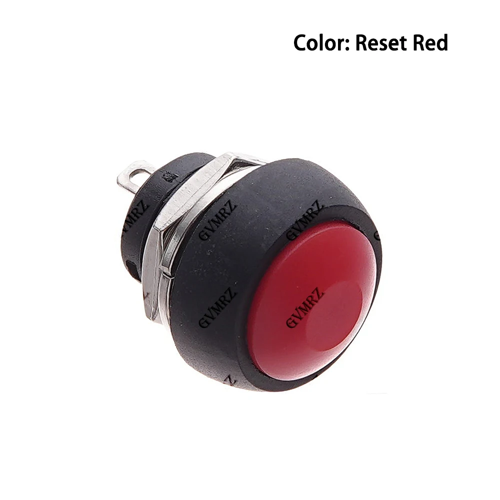 5PCS 화이트 그린 블루 미니 12mm 순간 방수 푸시 버튼 스위치 Horn1A 250V 셀프 리셋 레드 옐로우 블랙 DIY