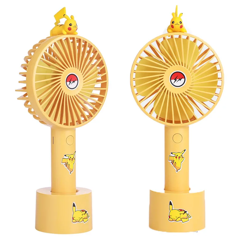 

Pikachu Fan Handheld Cute Usb Charge Cartoon Student Portable Mute Child Kawaii Summer Blower Daily Necessities Birthday Gift