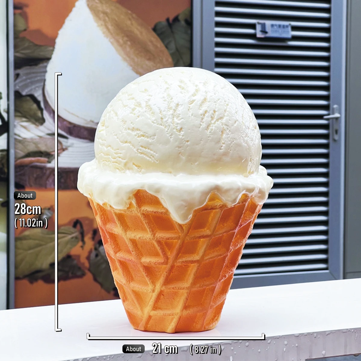 Vintage Style Large Plastic ice Cream Model Dessert Shop Window Display Cabinet ice Cream Ornament Model