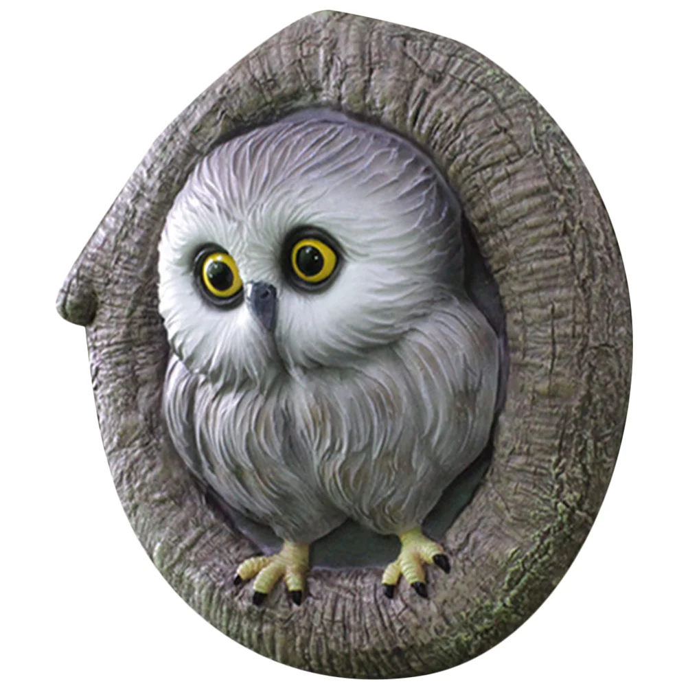 

Garden Decorations Outdoor Adorable Owl Statue Hanging Modeling Yard Ornament Cute Resin Courtyard