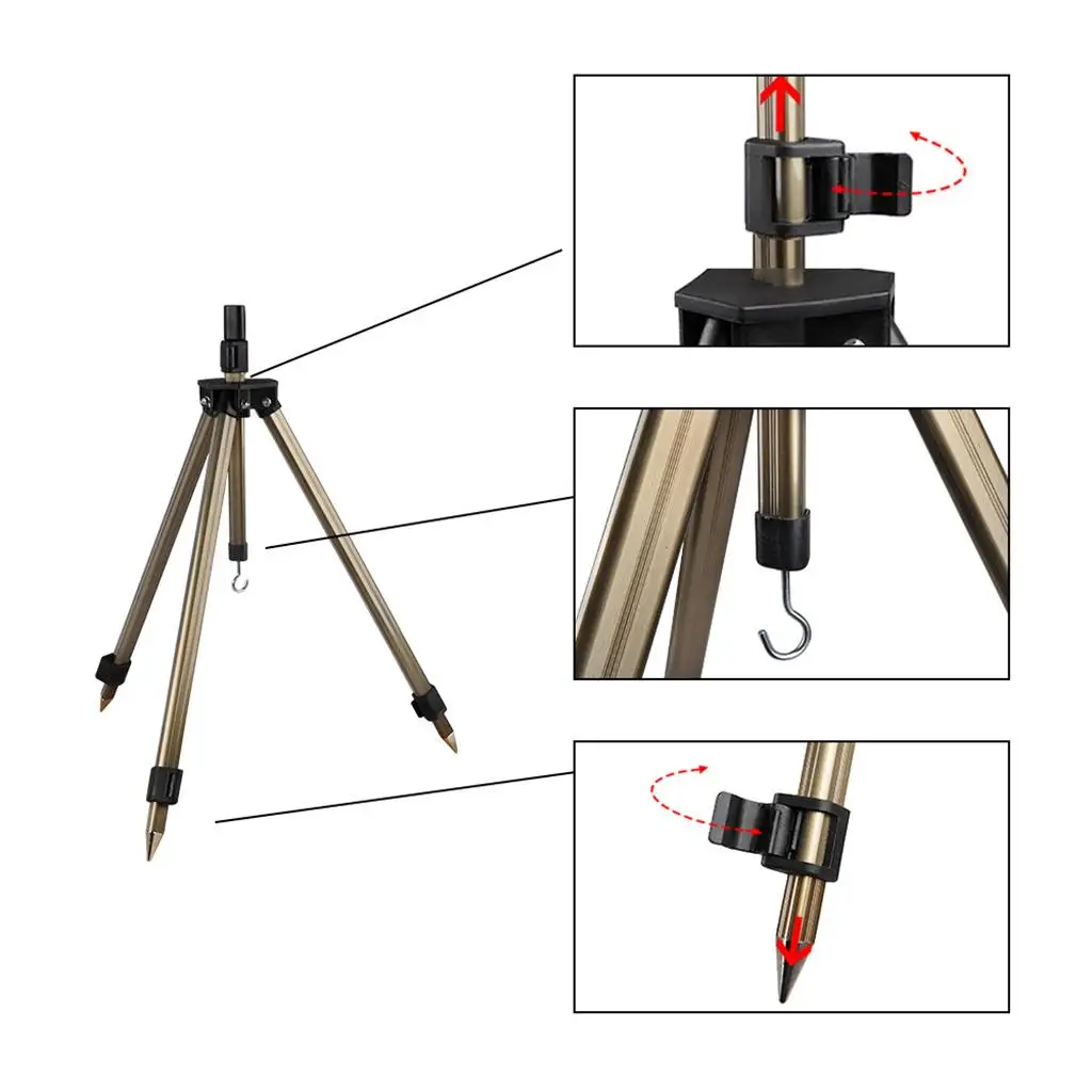 Fishing Rod Stand Fishing Pole Holder Bracket Insert Ground Telescopic Rack