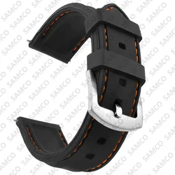 Comfortable Soft Silicone Rubber Watch Strap Replacement - 20mm (Black 13)