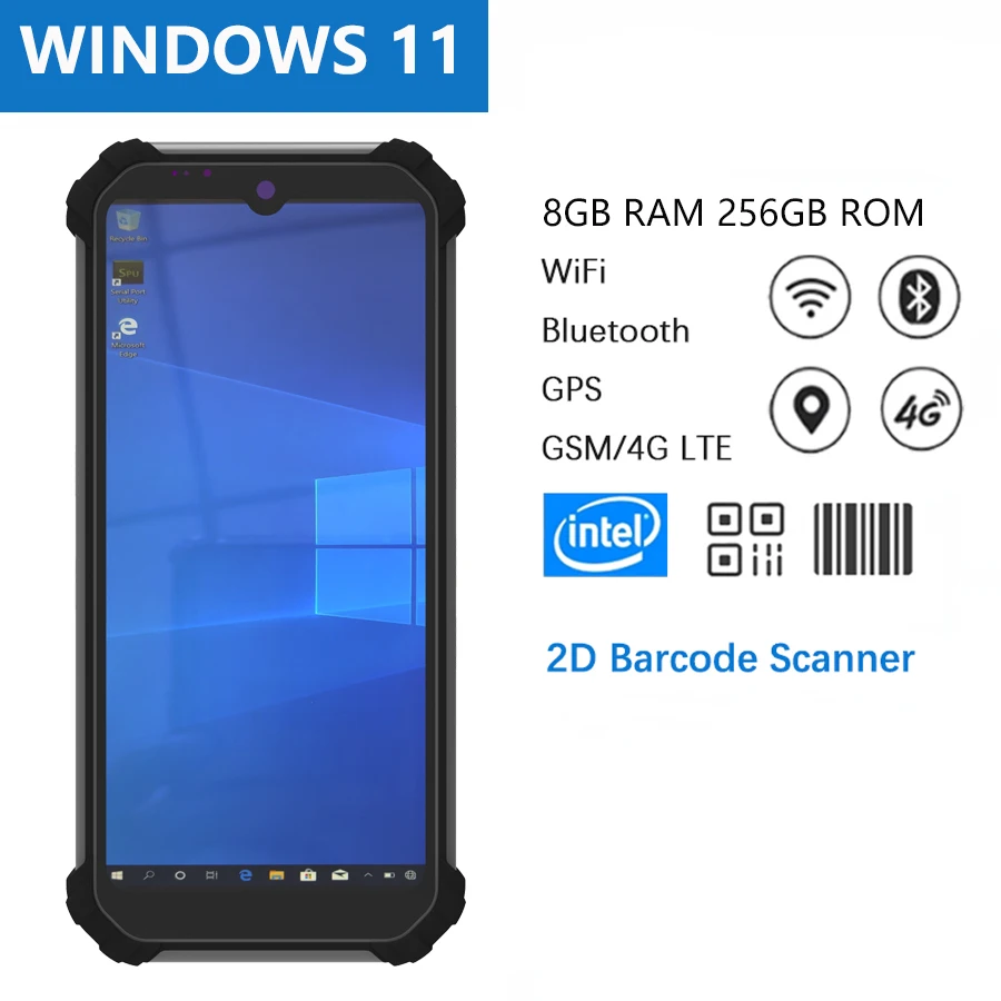 65InchWindows11HandheldPDATerminal4GLteWifiBluetooth8GRAM