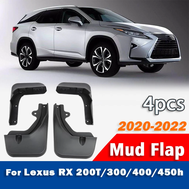 렉서스 RX RX200 RX300 RX400 RX450 2020 2021 2022 머드 가드 머드 플랩 가드 스플래시 펜더 머드플랩 자동차 액세서리 4PCS