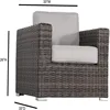 Fully Assembled 2-Person Rattan Wicker Seating Set with Cushions 4