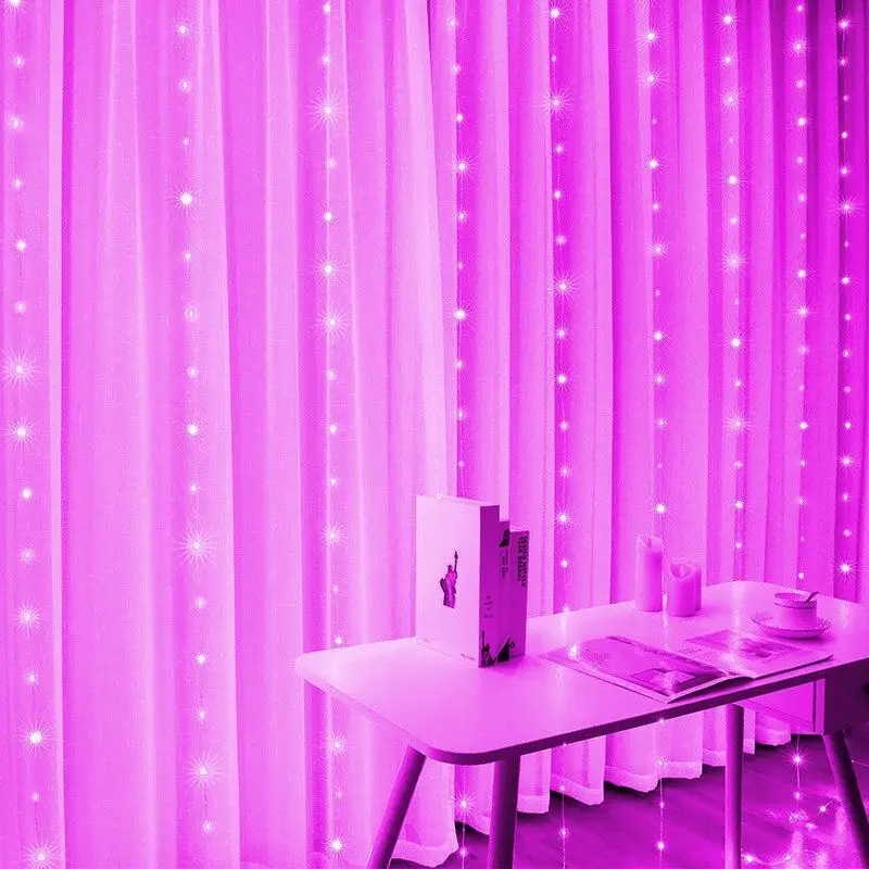 thumbnail image 1 of 2024 Christmas Home Bedroom Decorations USB Curtain LED String Lights Remote Control New Year 2025 Xmas Party Decor Noel Navidad, 1 of 5