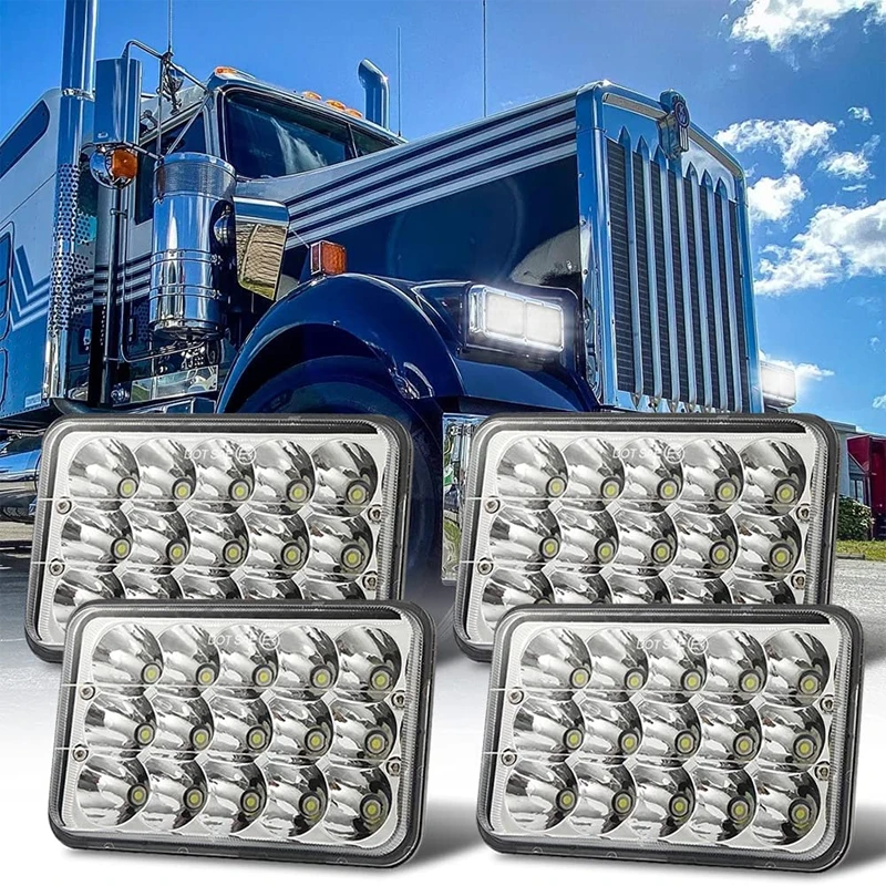 

For Honda XR250 XR400 XR650 & Suzuki DRZ 4X6" LED Headlight H4 Hi/Low Beam For Kenworth 120/132 T400 T600 H4651 H4652 H4656
