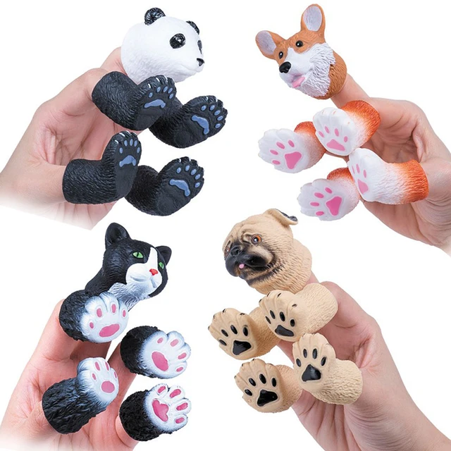 1Set Children Finger Puppet Animals Squirrel Hand Finger Story Puppets Game  Cat Puppy Panda Finger Dolls Toys for Children Gifts - AliExpress