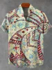 119415-73802a.jpg Linen Shirt Premium Hawaiian Octopus Short-Sleeve Breathable Men's Top