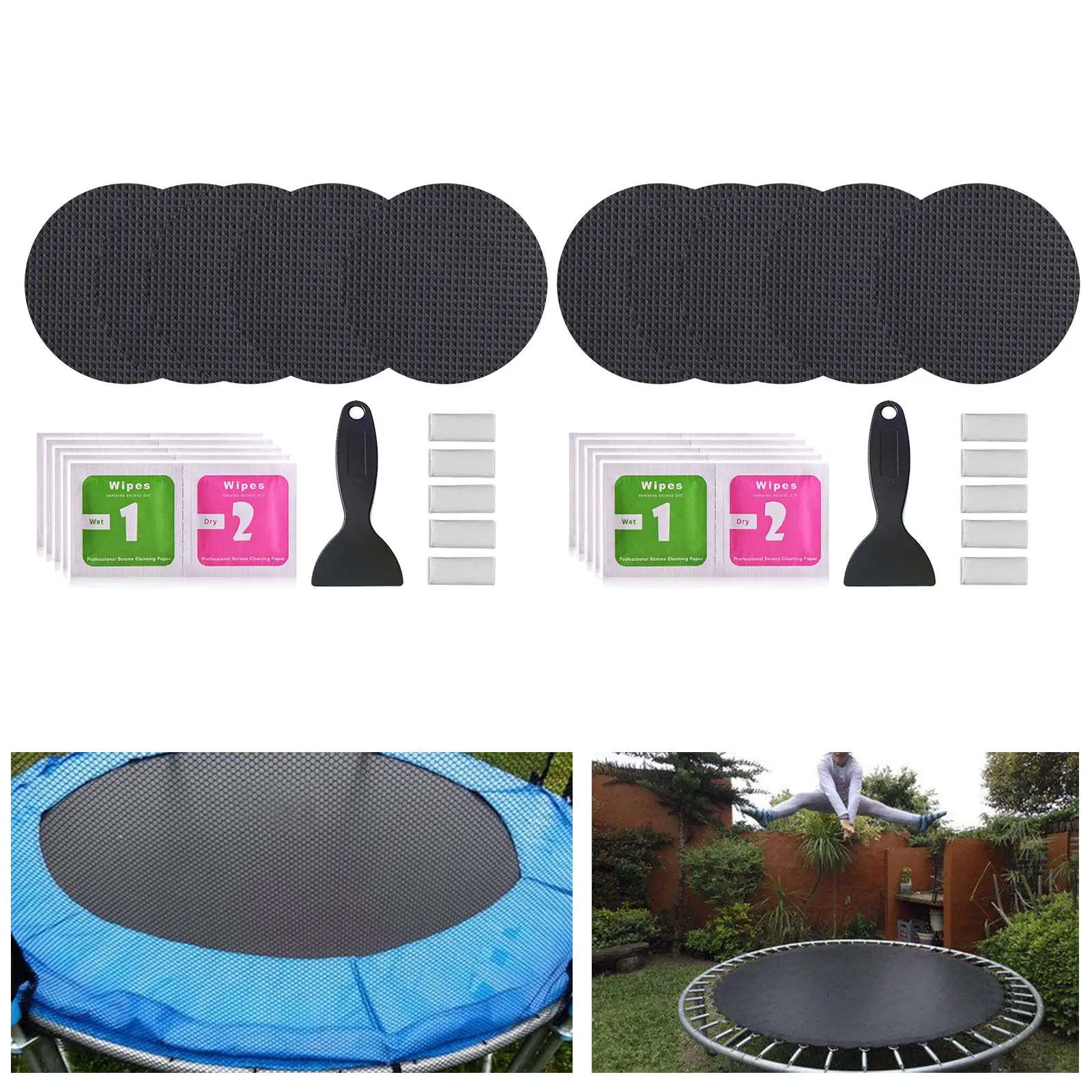 Multipurpose Trampoline Patch Repair s Waterproof Mesh Hole Patch Easy to Use Self Paste Tape