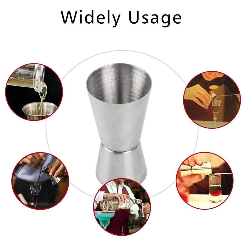 Stainless Steel Measuring Cups 15/30 25/50 20/40 30/60ml Bar Party Wine Cocktail Shaker Dual Shot Jigger Liquid Drinks DIY Tool stainless steel measuring cups cocktail shaker measuring jigger