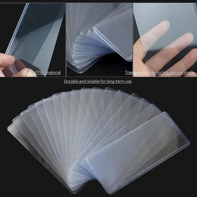 Bill Currency PVC Clear Hard Plastic Sleeve Clip Paper Money Holder for Collection