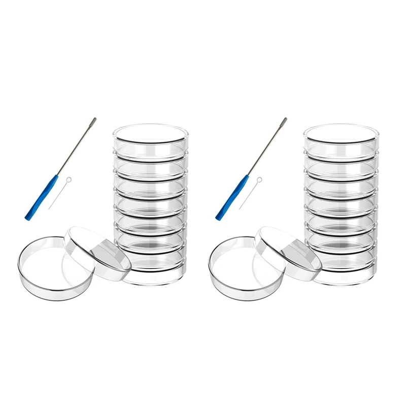 

20PCS Glass Dishes With Lids Dishes For School Laboratory Replacement Spare Parts 100Mm,90Mm