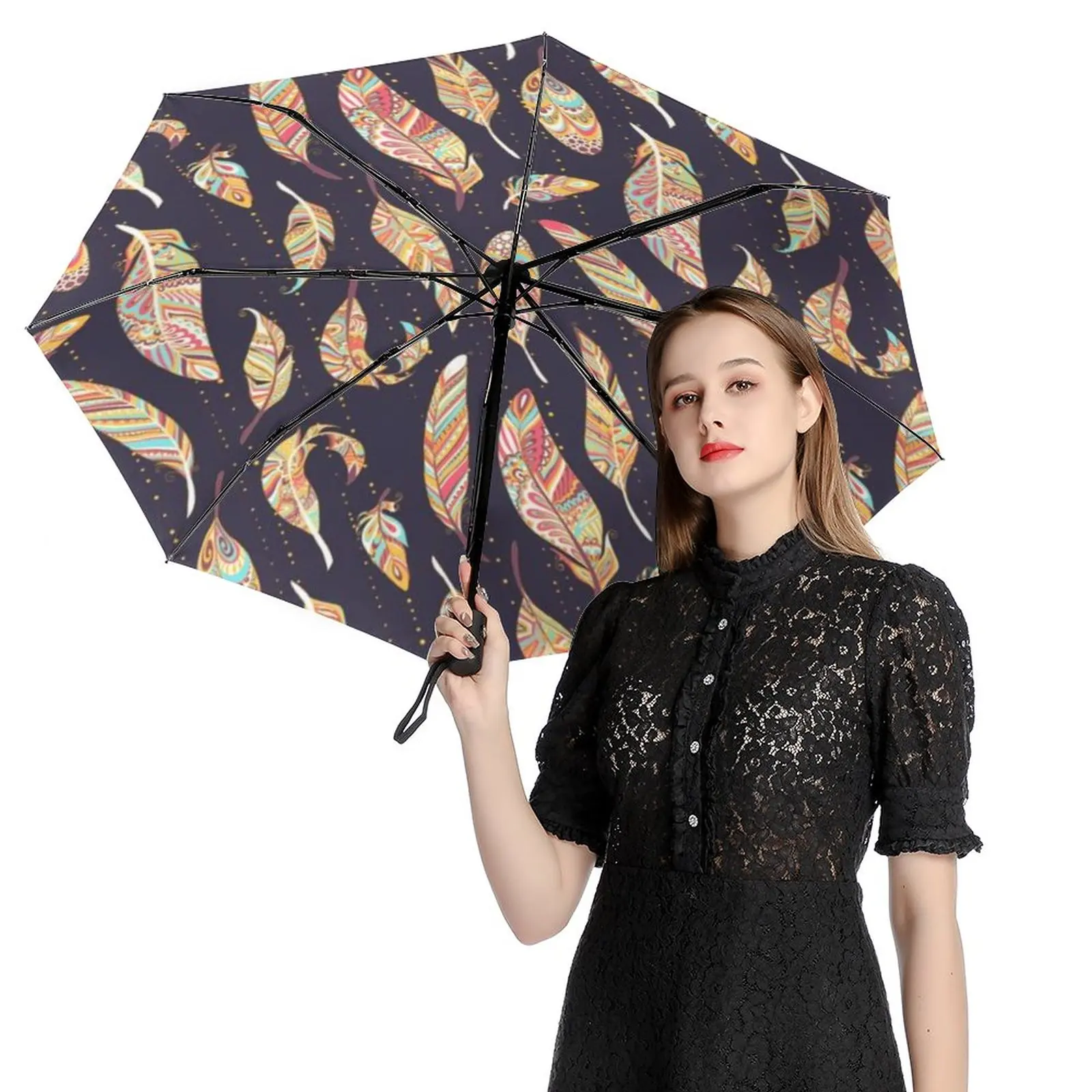 

Automatic Umbrella Rain Sun Rain Anti Uv Windproof Beach Umbrella Girl Parasol Folding Parasol Umbrellas Rain Women Portable127
