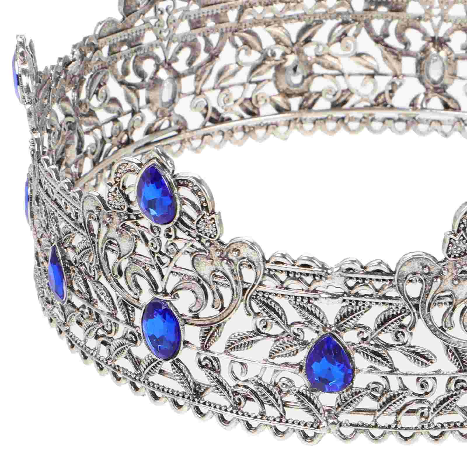 Elegant Crown Headgear Rhinestone Wedding Quinceanera Prom King Crowns Lightweight Comfortable Medieval Royal Accessories