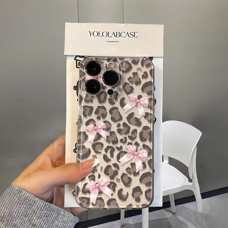 Leopard Bow Shockproof Phone Case with Ultra Plus Protection