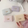 Fashion Wallets Girls Cute Bow Small Wallet Aesthetic Card Holder Classic Three Fold Purse For Women Student Simple Coin Pouch 1