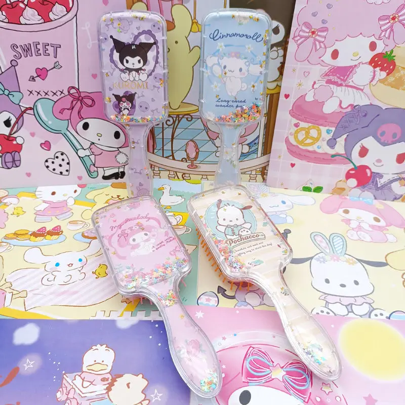 

Kawaii Sanrio Anime Comb Cute Kuromi My Melody Pochacco Exquisite Cartoon Fashion Good-Looking Air Cushion Comb Gifts for Girls