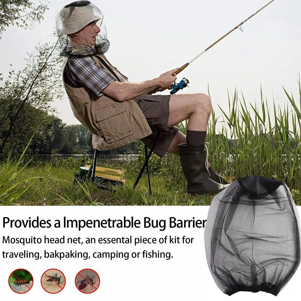 Beekeeping Hat Outdoor Mosquito Head Mask Beekeeping Net Gauze Hat Travel Fishing Camping Mask Net Head Travel Camping