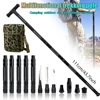Multi Mountaineering Stick with Camouflage Backpack T-shaped Retractable Folding Stick for Outdoor Mountaineering Climbing Tool 1