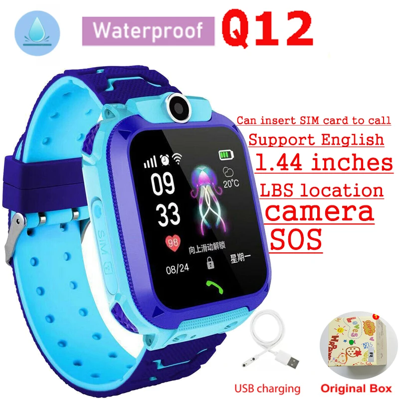 Kids Smart Watch Voice Call Camera Phone Watch For Girl Boy Flashlight Smartwatch For Children Connect Phone For Apple/ Android 