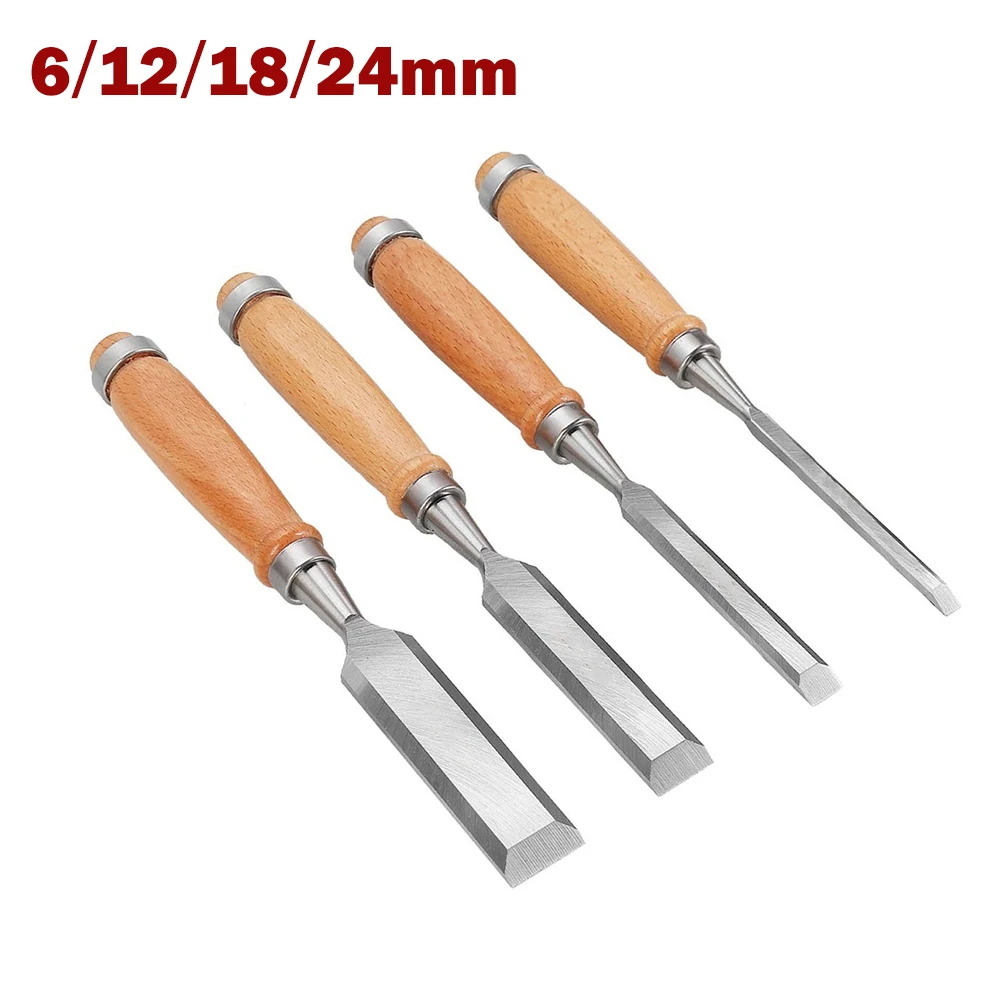 WOZOBUY Woodworking Chisel Set, 4 pcs Cr-V Wood Chisels Set, Professional  Chisels for Carpenter, Christmas Gift for Man