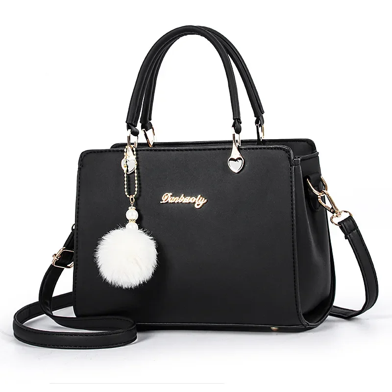 Women Handbag Shoulder Bag Fashion Famous Design Leather Big Casual Tote High Quality Hasp Casual Black сумка женская 2024 тренд